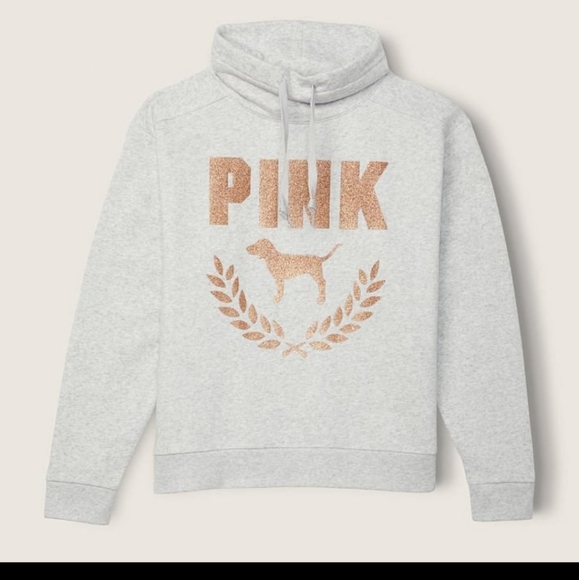 VS PINK XL COWL NECK PULLOVER SHINE NWT - Picture 4 of 4